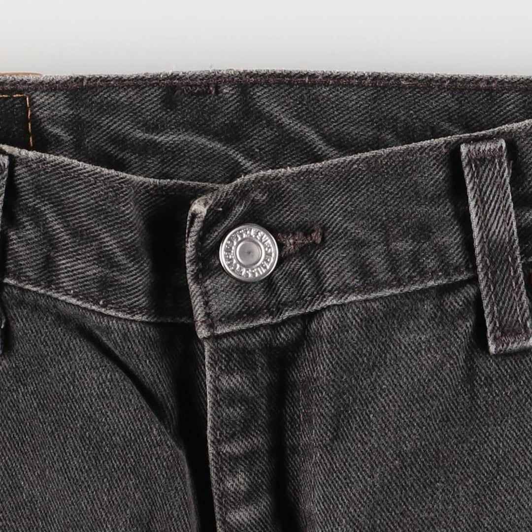 00'S Levi's 560 LOOSE FIT TAPERED LEG Black Denim Tapered Denim Pants Made in USA Men's W32 equivalent cotton black type Vintage Second Hand