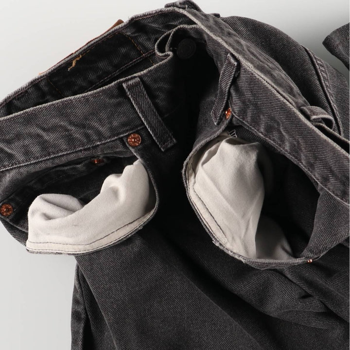 00'S Levi's 560 LOOSE FIT TAPERED LEG Black Denim Tapered Denim Pants Made in USA Men's W32 equivalent cotton black type Vintage Second Hand