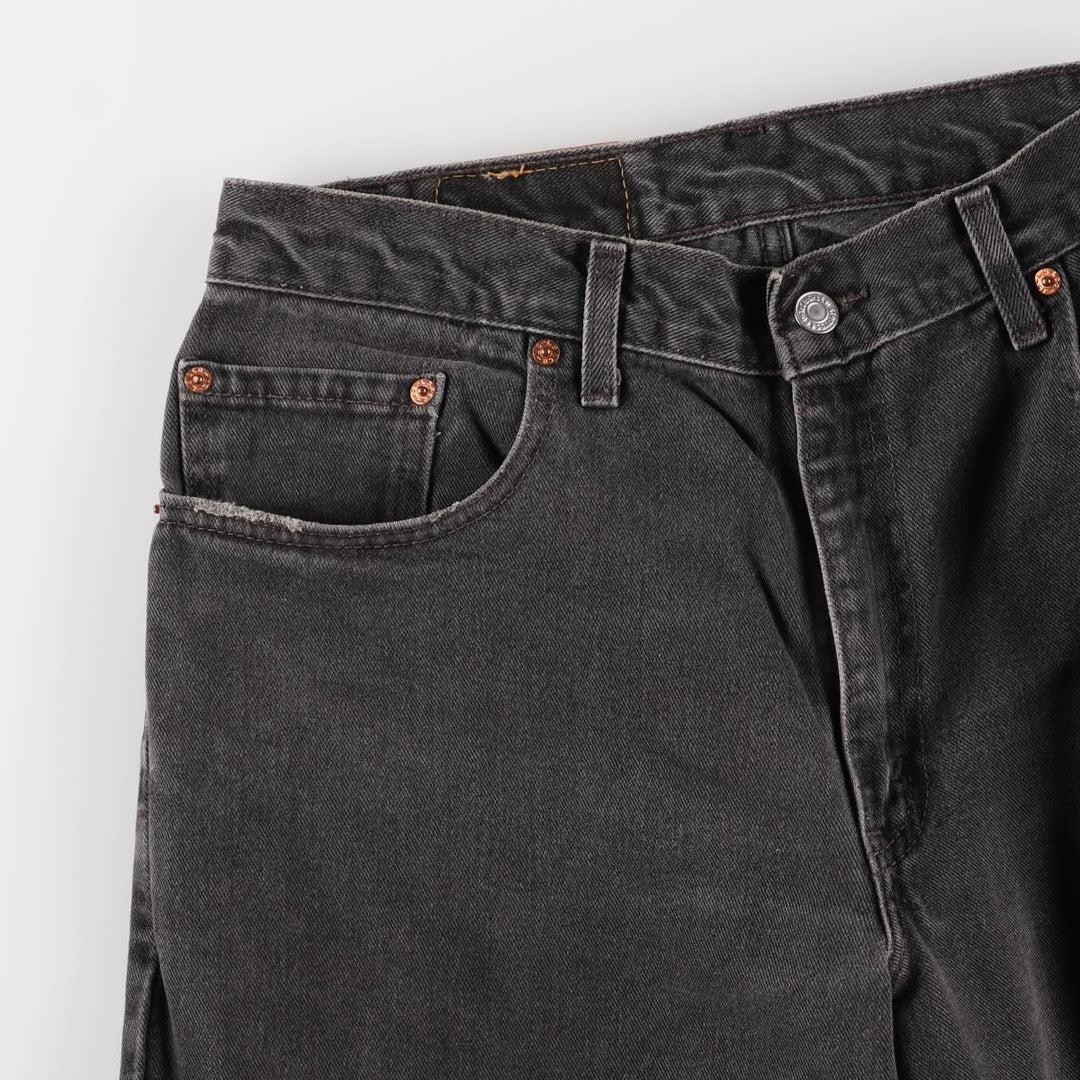 00'S Levi's 560 LOOSE FIT TAPERED LEG Black Denim Tapered Denim Pants Made in USA Men's W32 equivalent cotton black type Vintage Second Hand