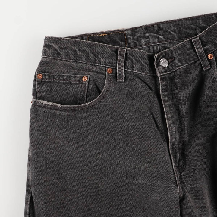 00'S Levi's 560 LOOSE FIT TAPERED LEG Black Denim Tapered Denim Pants Made in USA Men's W32 equivalent cotton black type Vintage Second Hand