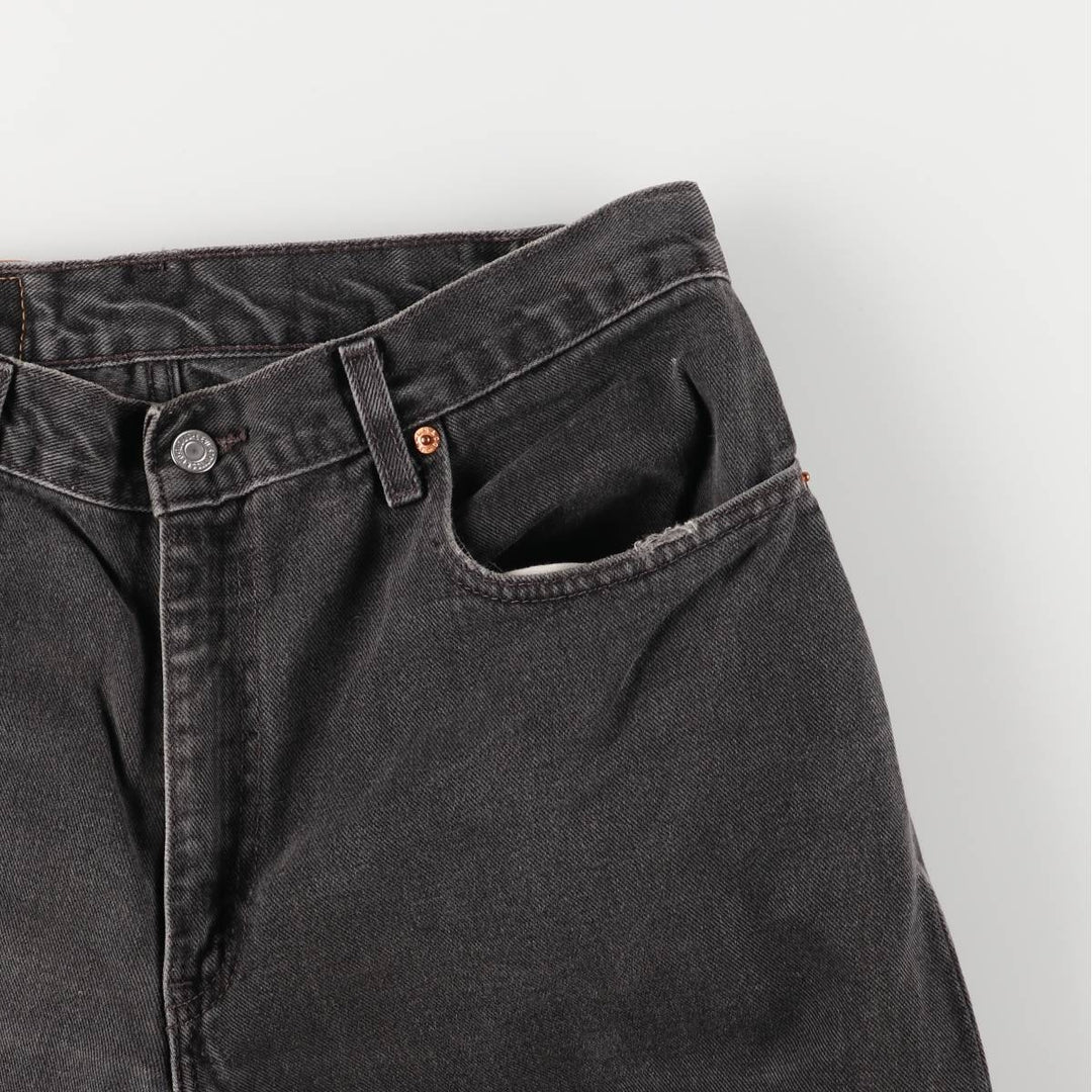 00'S Levi's 560 LOOSE FIT TAPERED LEG Black Denim Tapered Denim Pants Made in USA Men's W32 equivalent cotton black type Vintage Second Hand