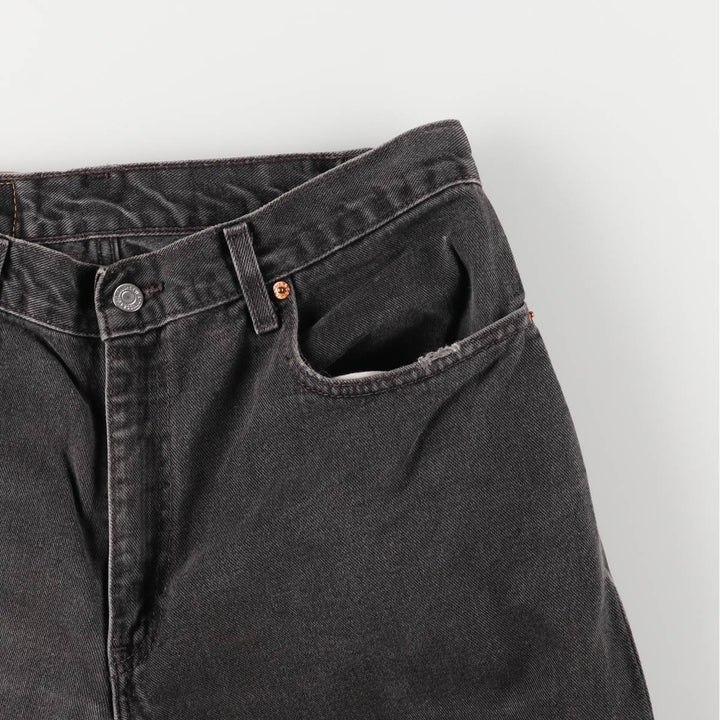 00'S Levi's 560 LOOSE FIT TAPERED LEG Black Denim Tapered Denim Pants Made in USA Men's W32 equivalent cotton black type Vintage Second Hand