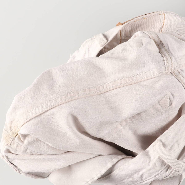 90'S Levi's 6501-0651 White Denim Straight Leg Denim Pants, Made in USA, Women's Size L (W30), Vintage cotton white type Vintage Second Hand