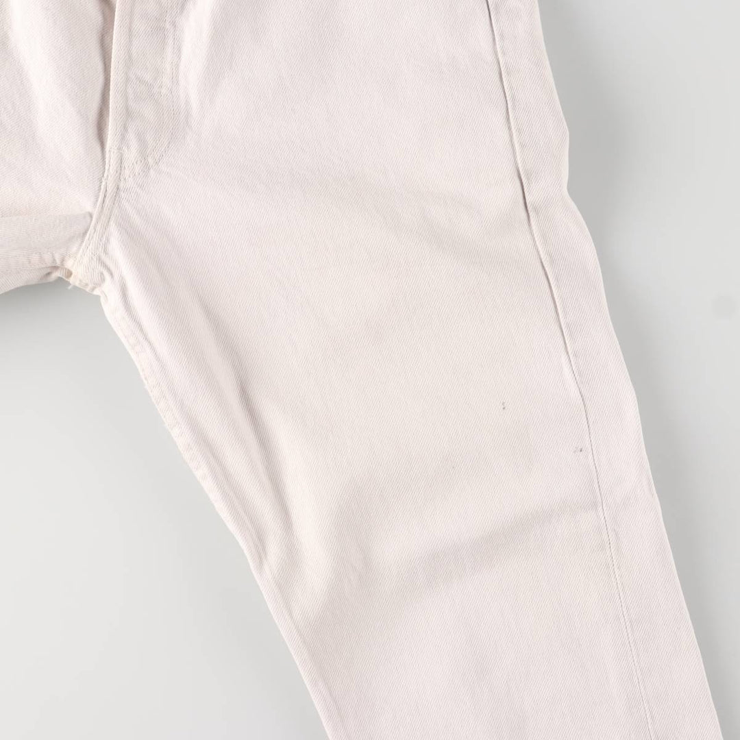 90'S Levi's 6501-0651 White Denim Straight Leg Denim Pants, Made in USA, Women's Size L (W30), Vintage cotton white type Vintage Second Hand