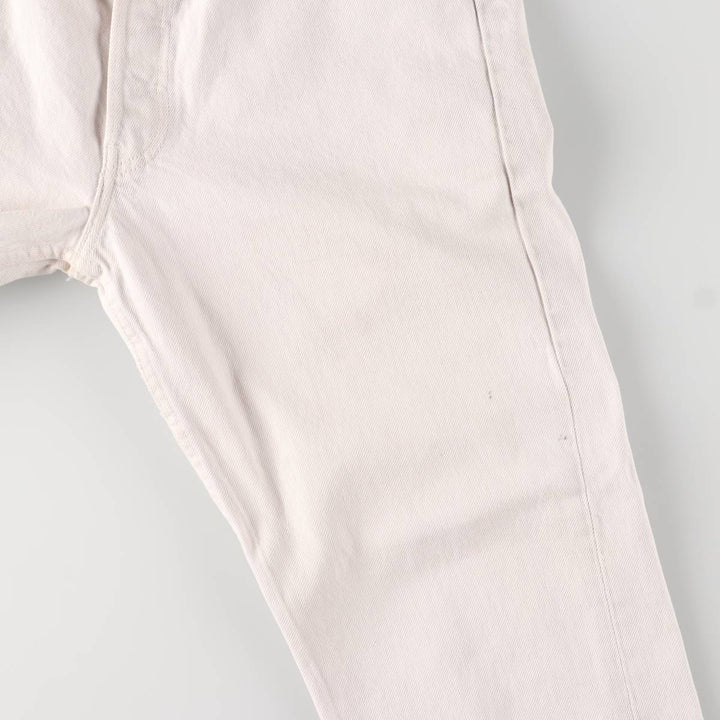 90'S Levi's 6501-0651 White Denim Straight Leg Denim Pants, Made in USA, Women's Size L (W30), Vintage cotton white type Vintage Second Hand