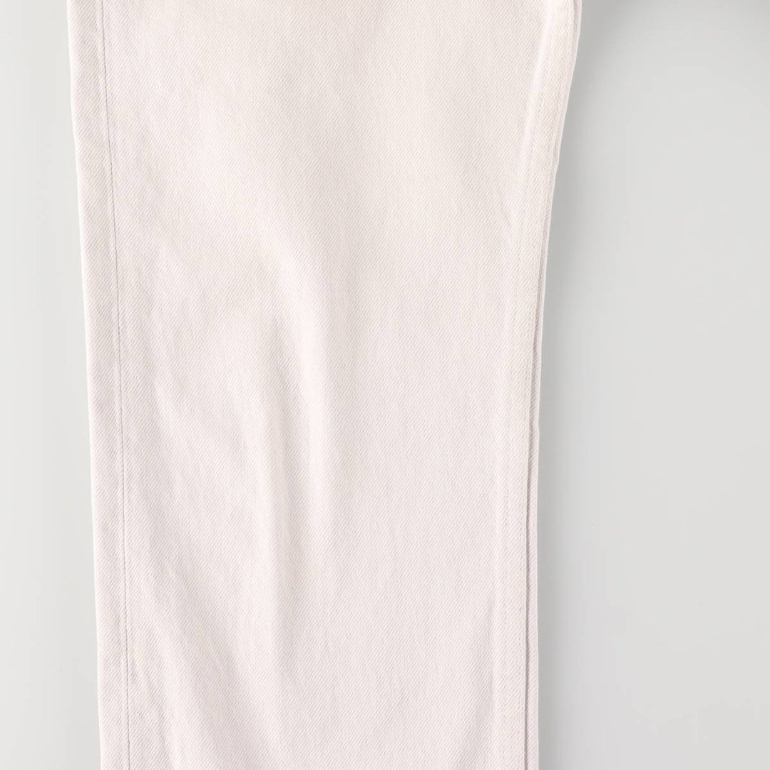 90'S Levi's 6501-0651 White Denim Straight Leg Denim Pants, Made in USA, Women's Size L (W30), Vintage cotton white type Vintage Second Hand
