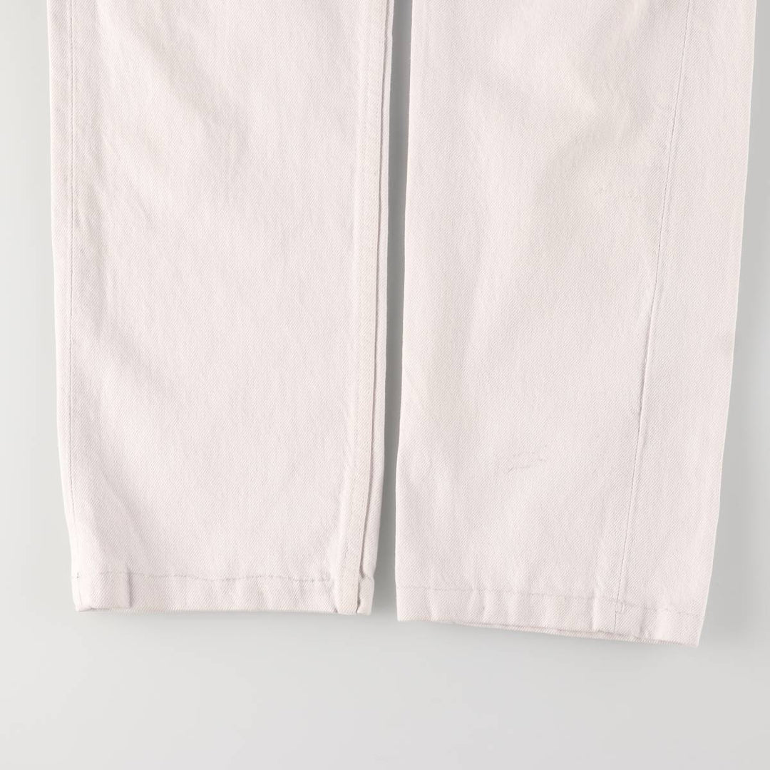 90'S Levi's 6501-0651 White Denim Straight Leg Denim Pants, Made in USA, Women's Size L (W30), Vintage cotton white type Vintage Second Hand