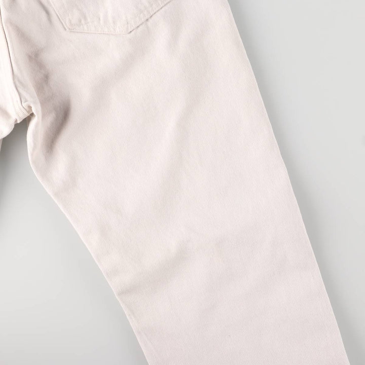 90'S Levi's 6501-0651 White Denim Straight Leg Denim Pants, Made in USA, Women's Size L (W30), Vintage cotton white type Vintage Second Hand