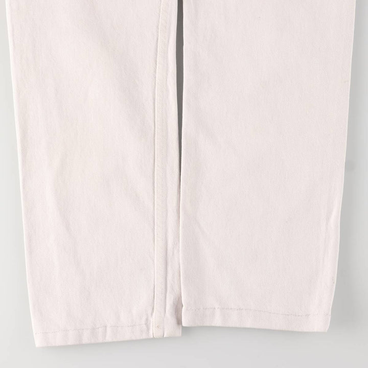 90'S Levi's 6501-0651 White Denim Straight Leg Denim Pants, Made in USA, Women's Size L (W30), Vintage cotton white type Vintage Second Hand
