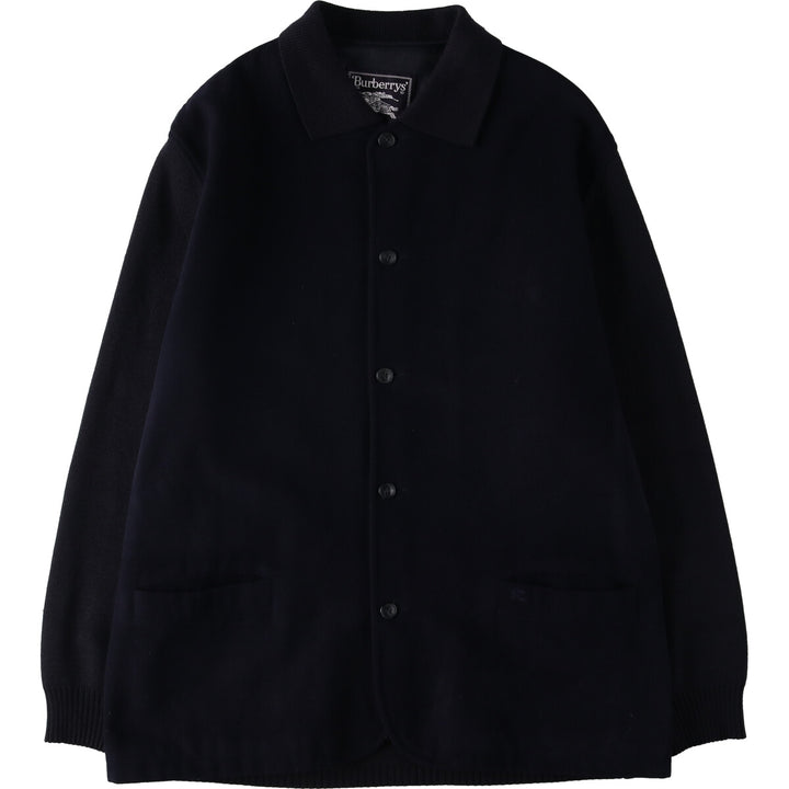 Burberry's wool jacket, men's size XL wool navy blue type Vintage Second Hand