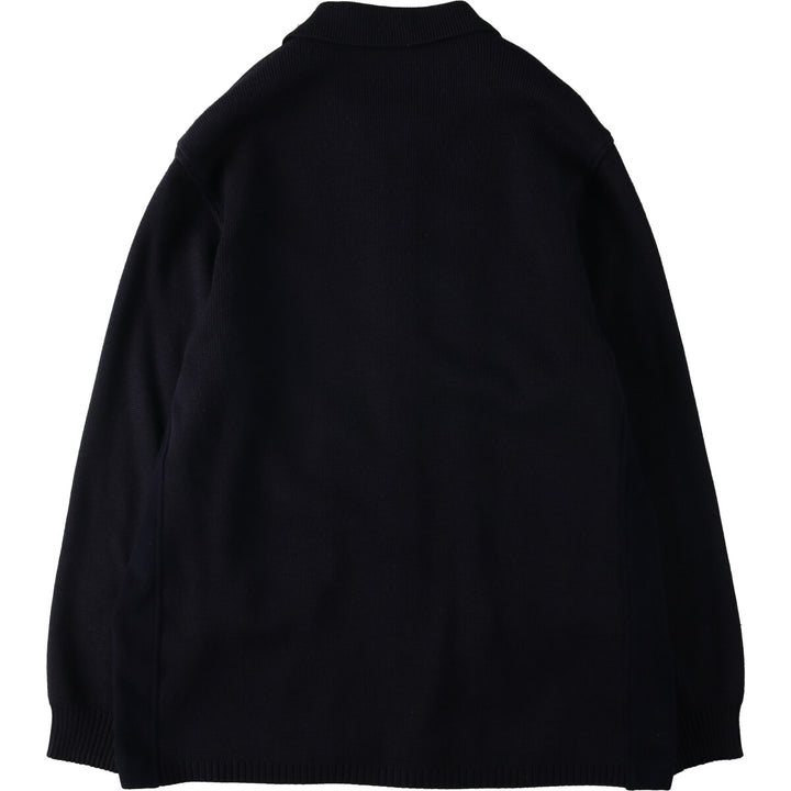 Burberry's wool jacket, men's size XL wool navy blue type Vintage Second Hand