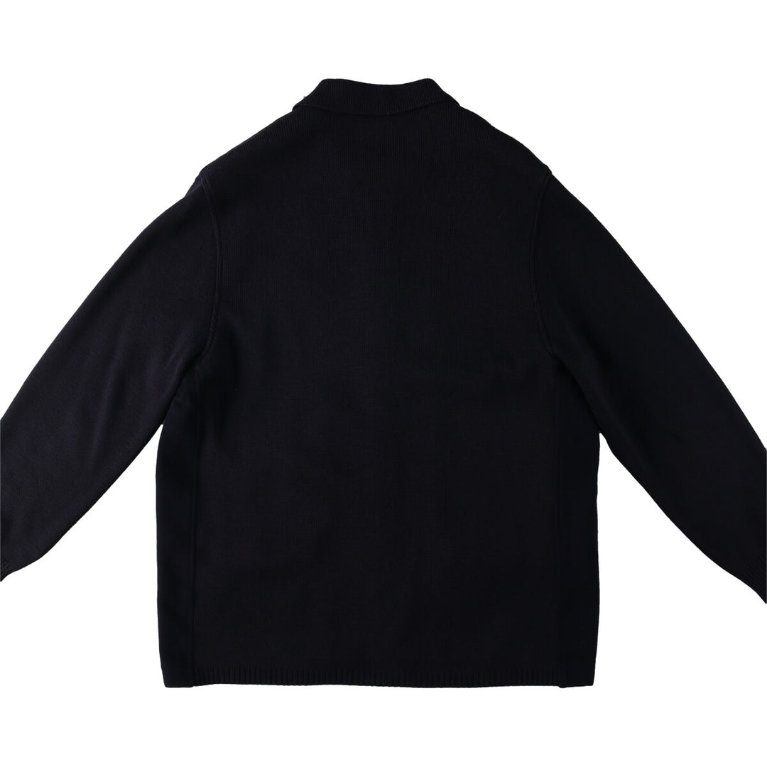 Burberry's wool jacket, men's size XL wool navy blue type Vintage Second Hand