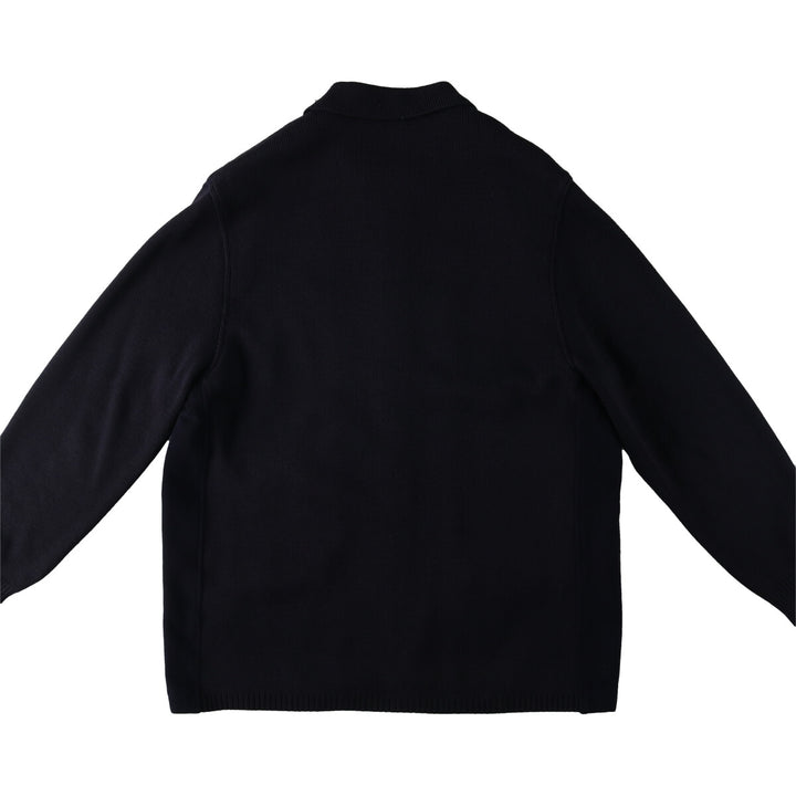 Burberry's wool jacket, men's size XL wool navy blue type Vintage Second Hand