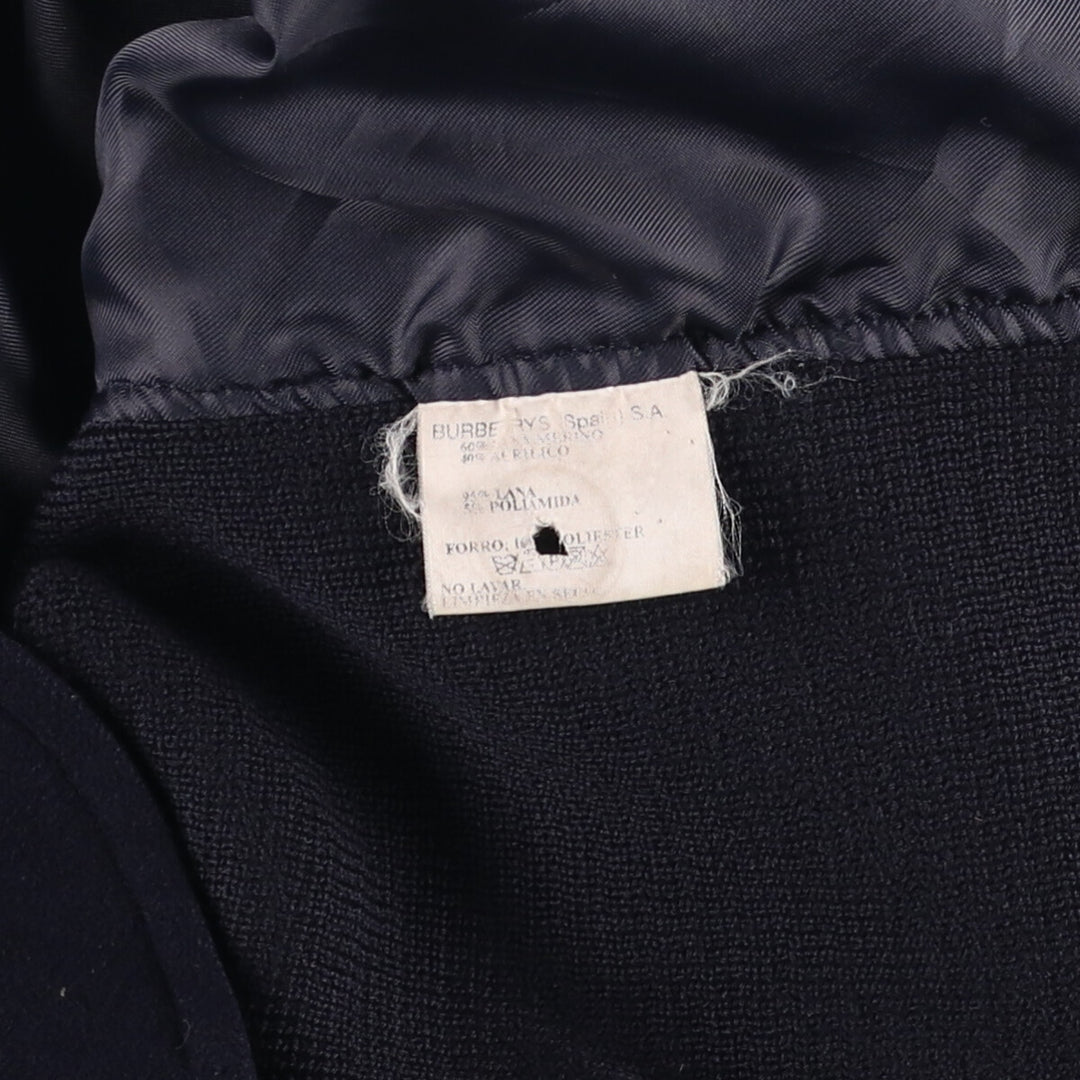 Burberry's wool jacket, men's size XL wool navy blue type Vintage Second Hand
