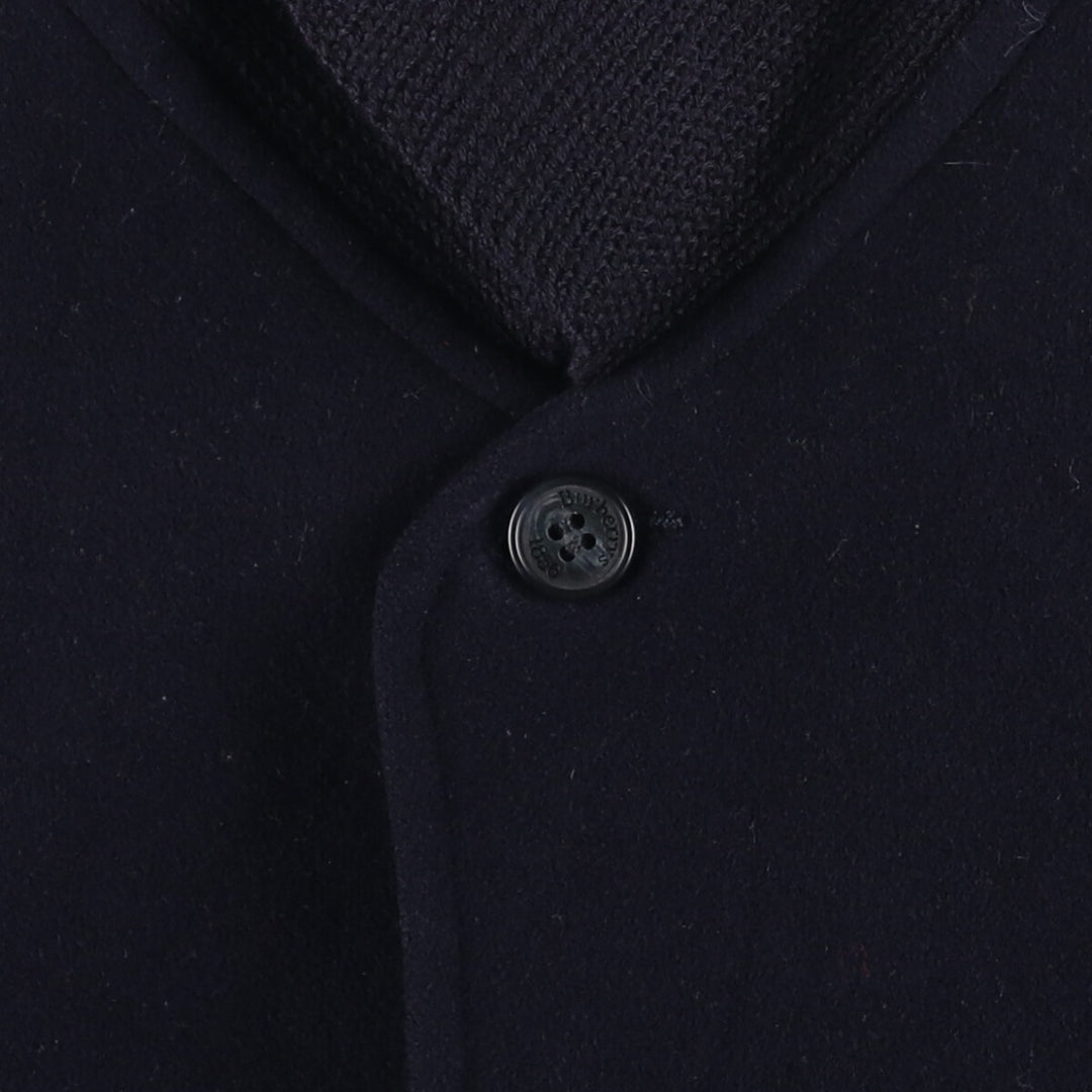 Burberry's wool jacket, men's size XL wool navy blue type Vintage Second Hand