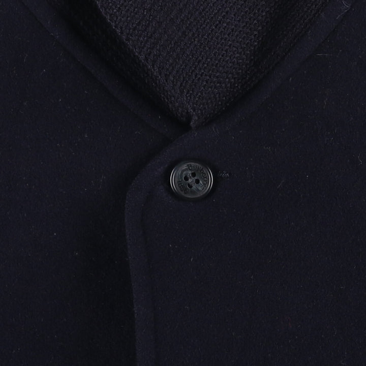 Burberry's wool jacket, men's size XL wool navy blue type Vintage Second Hand