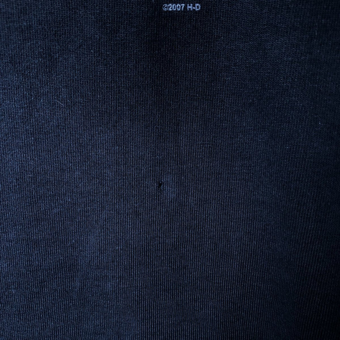 2000'S Harley-Davidson Motorcycle Eagle Pattern Fire Pattern Long Sleeve T-Shirt Made in USA cotton black type Vintage Second Hand