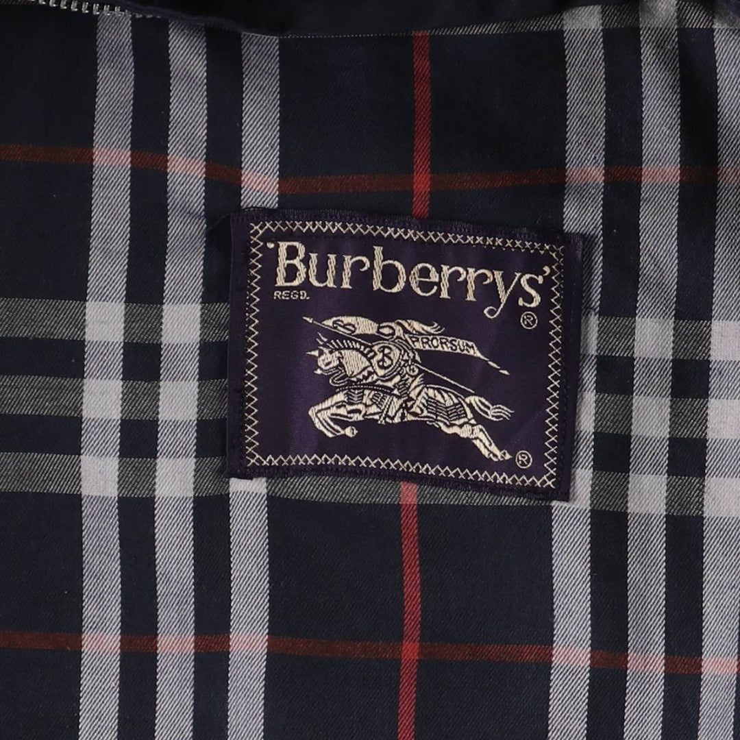 Burberry's 100% cotton Balmacaan coat, size M, men's cotton navy blue type Vintage Second Hand