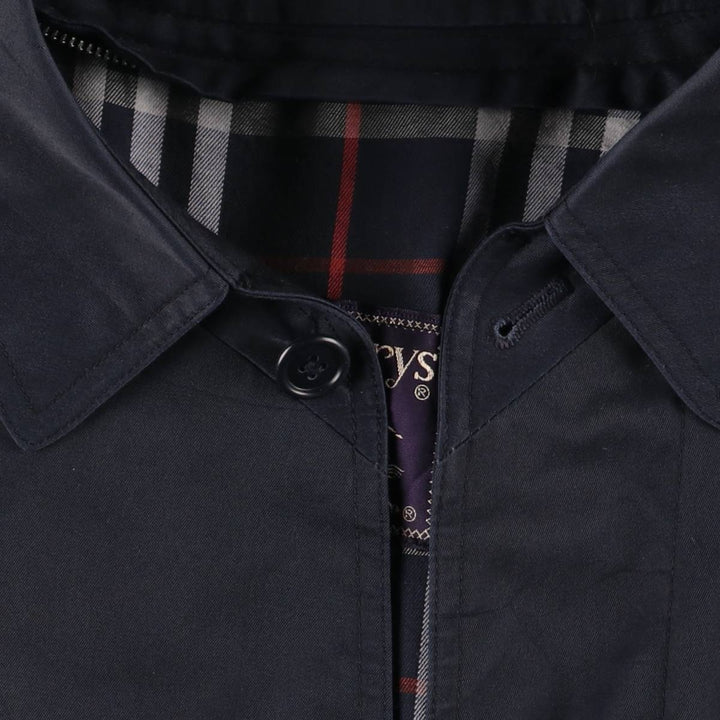 Burberry's 100% cotton Balmacaan coat, size M, men's cotton navy blue type Vintage Second Hand