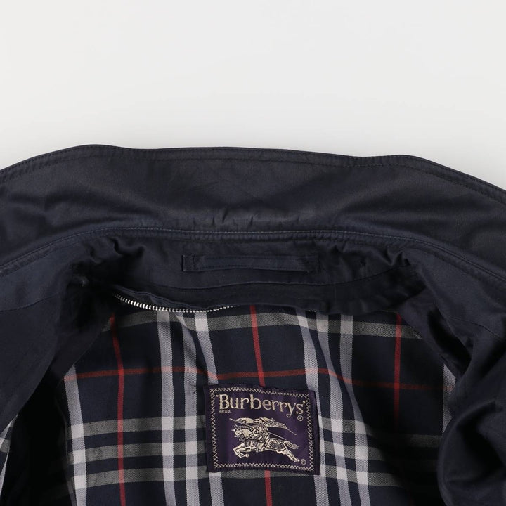 Burberry's 100% cotton Balmacaan coat, size M, men's cotton navy blue type Vintage Second Hand