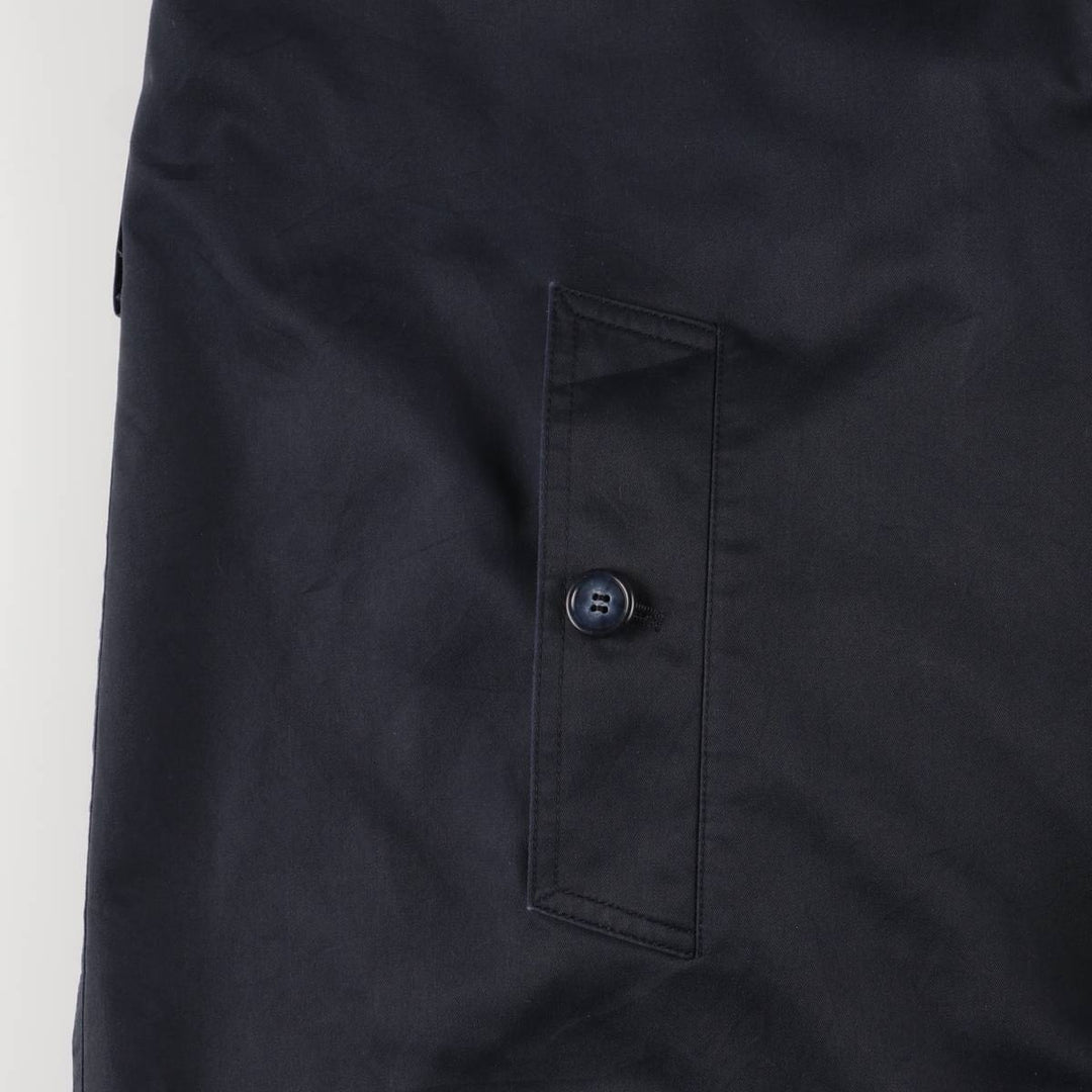 Burberry's 100% cotton Balmacaan coat, size M, men's cotton navy blue type Vintage Second Hand