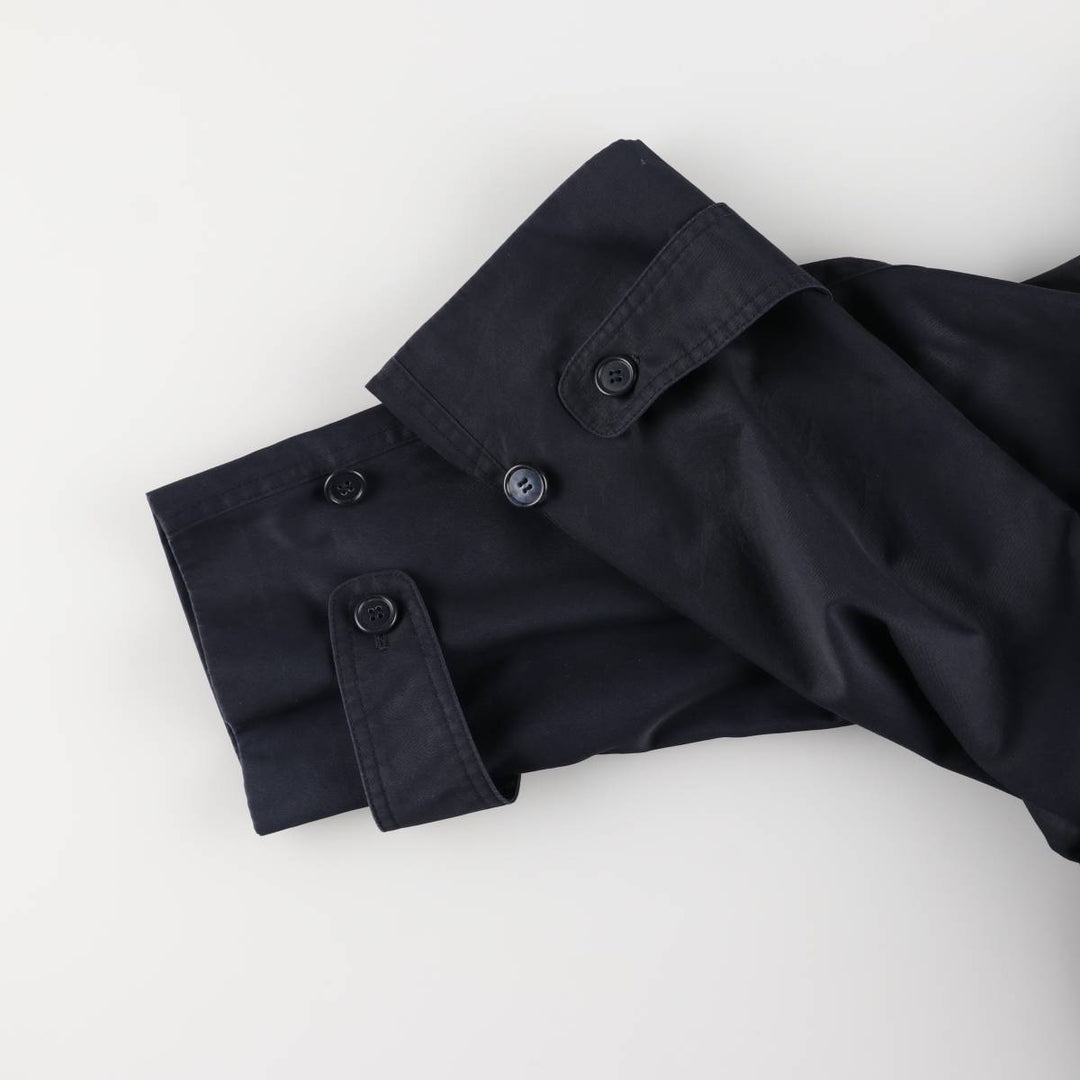 Burberry's 100% cotton Balmacaan coat, size M, men's cotton navy blue type Vintage Second Hand