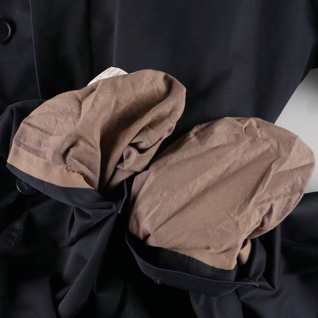 Burberry's 100% cotton Balmacaan coat, size M, men's cotton navy blue type Vintage Second Hand