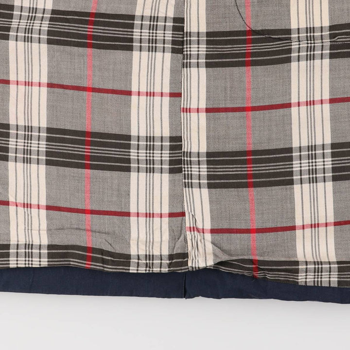 Burberry's 100% cotton Balmacaan coat, made in England, size L. cotton navy blue type Vintage Second Hand