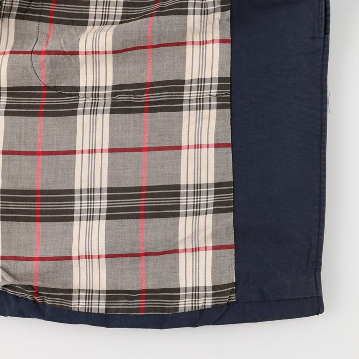 Burberry's 100% cotton Balmacaan coat, made in England, size L. cotton navy blue type Vintage Second Hand