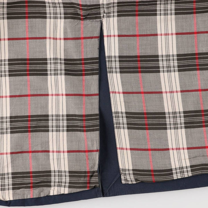 Burberry's 100% cotton Balmacaan coat, made in England, size L. cotton navy blue type Vintage Second Hand