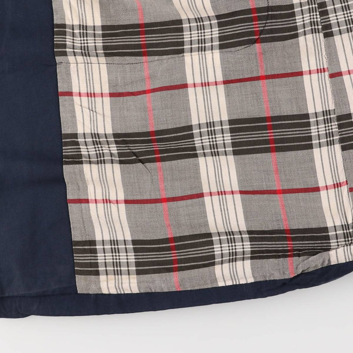 Burberry's 100% cotton Balmacaan coat, made in England, size L. cotton navy blue type Vintage Second Hand