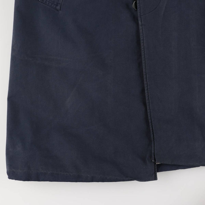 Burberry's 100% cotton Balmacaan coat, made in England, size L. cotton navy blue type Vintage Second Hand