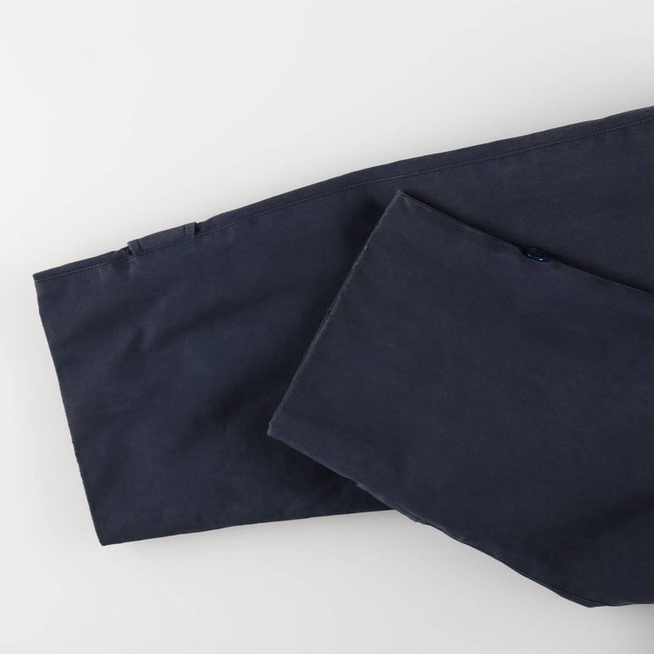 Burberry's 100% cotton Balmacaan coat, made in England, size L. cotton navy blue type Vintage Second Hand