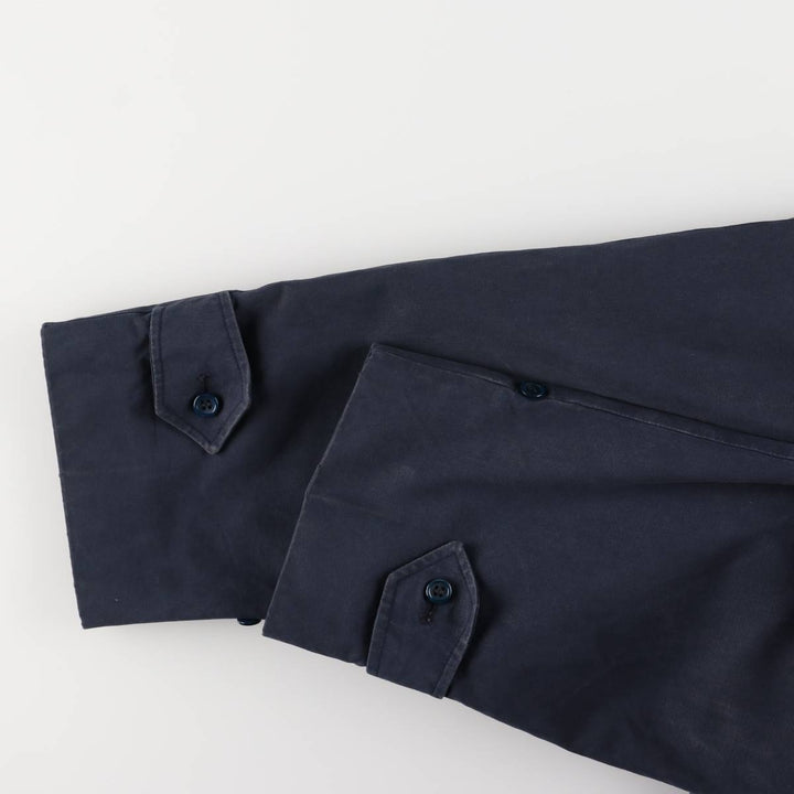 Burberry's 100% cotton Balmacaan coat, made in England, size L. cotton navy blue type Vintage Second Hand