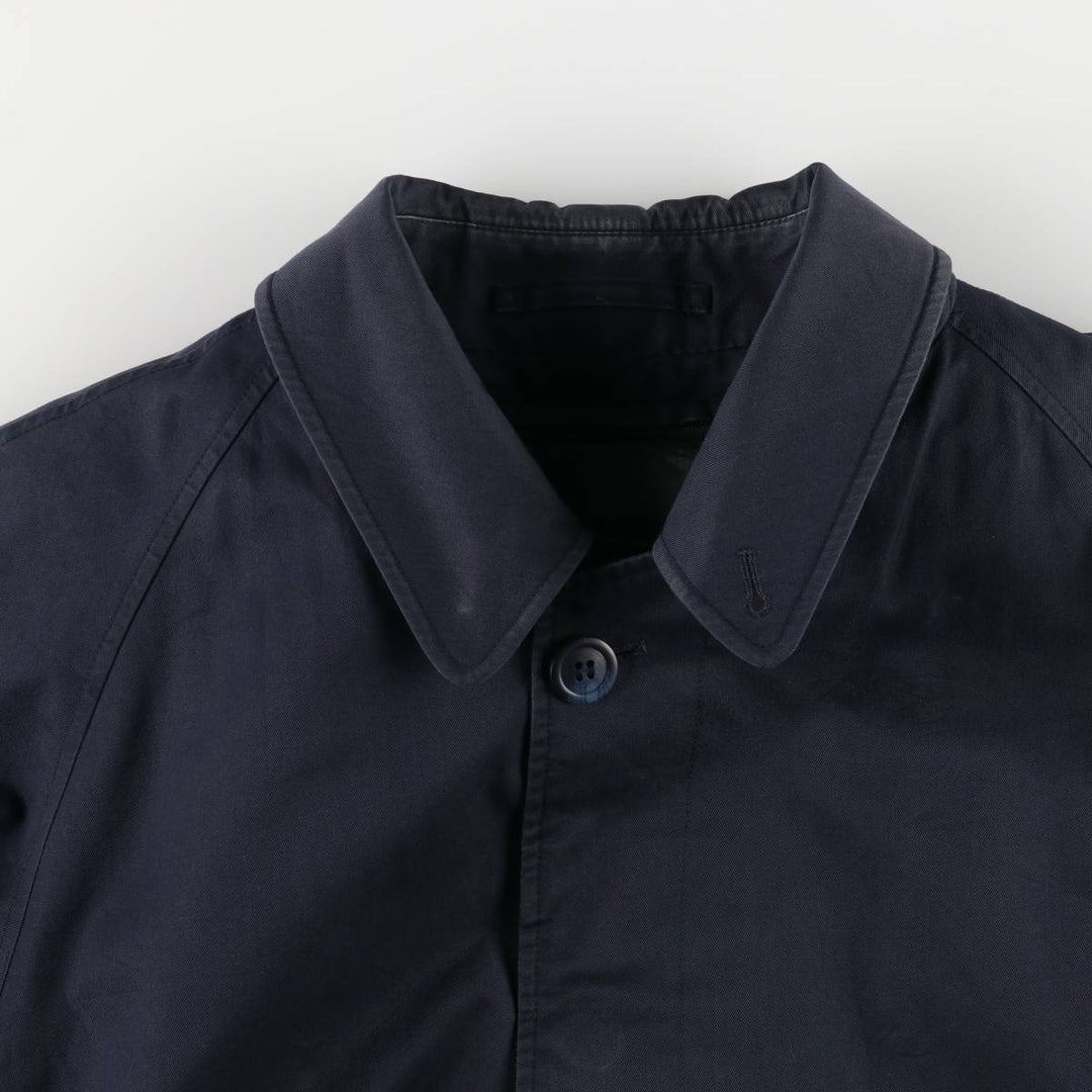 Burberry's BURBERRYS OF LONDON Balmacaan Coat, Men's Size L cotton navy blue type Vintage Second Hand