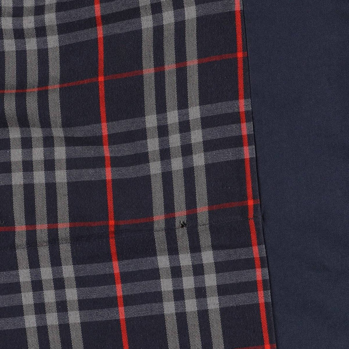 90'S Burberry 100% Cotton Balmacaan Coat, Made in England, Vintage, Men's Size L cotton navy blue type Vintage Second Hand