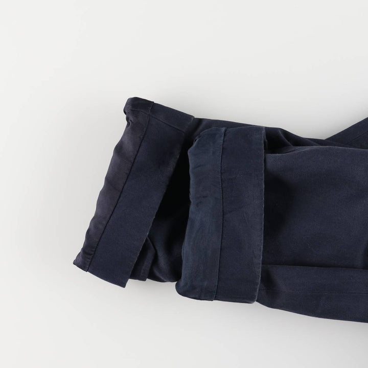 90'S Burberry 100% Cotton Balmacaan Coat, Made in England, Vintage, Men's Size L cotton navy blue type Vintage Second Hand