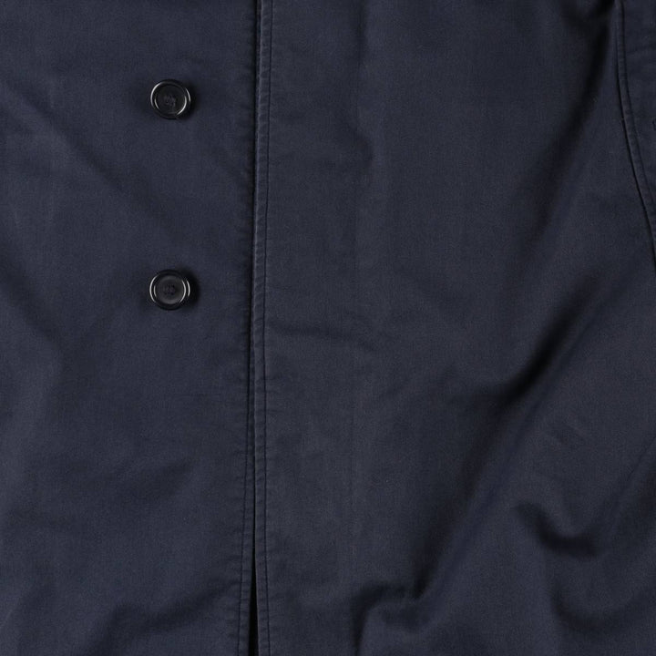 90'S Burberry 100% Cotton Balmacaan Coat, Made in England, Vintage, Men's Size L cotton navy blue type Vintage Second Hand