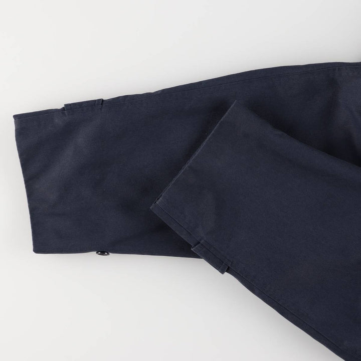 90'S Burberry 100% Cotton Balmacaan Coat, Made in England, Vintage, Men's Size L cotton navy blue type Vintage Second Hand