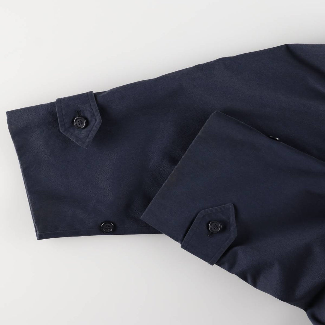 90'S Burberry 100% Cotton Balmacaan Coat, Made in England, Vintage, Men's Size L cotton navy blue type Vintage Second Hand