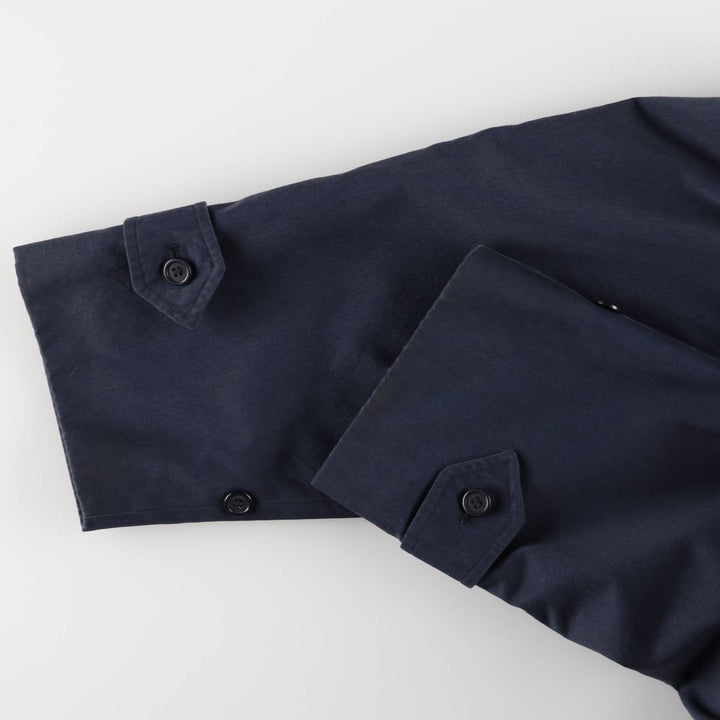 90'S Burberry 100% Cotton Balmacaan Coat, Made in England, Vintage, Men's Size L cotton navy blue type Vintage Second Hand
