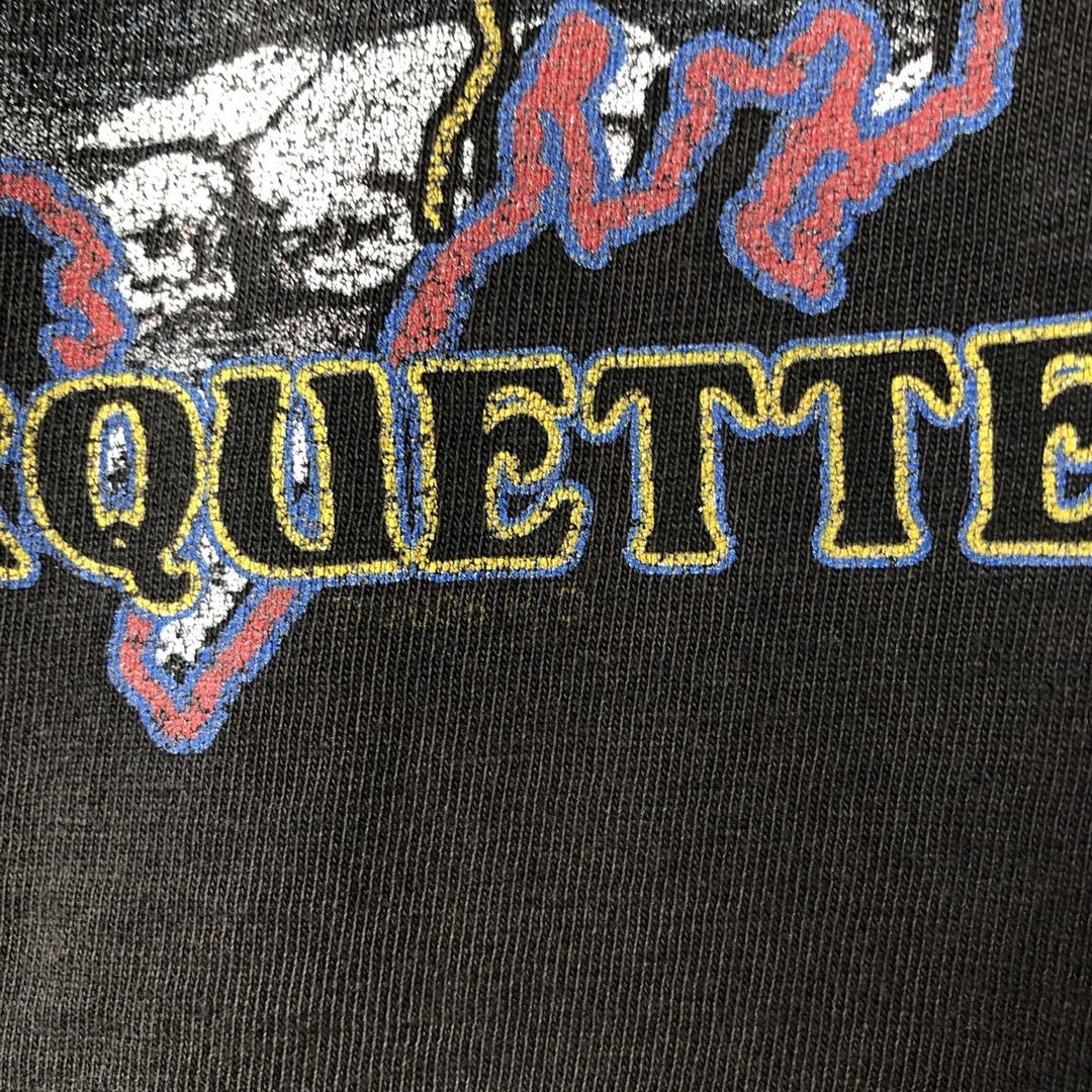 2000'S Harley-Davidson Motorcycle Eagle Pattern Fire Pattern Long Sleeve T-Shirt Made in USA cotton Charcoal Vintage Second Hand