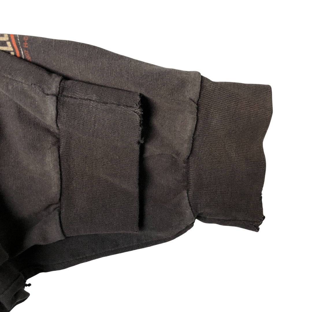 2000'S Harley-Davidson Motorcycle Eagle Pattern Fire Pattern Long Sleeve T-Shirt Made in USA cotton Charcoal Vintage Second Hand