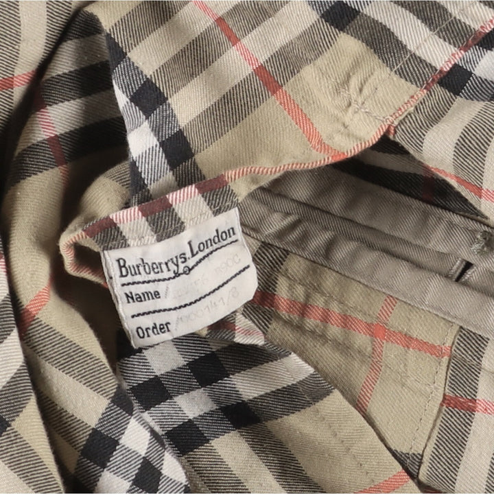 90'S Burberry trench coat, made in England, men's size XL, vintage cotton Beige type Vintage Second Hand