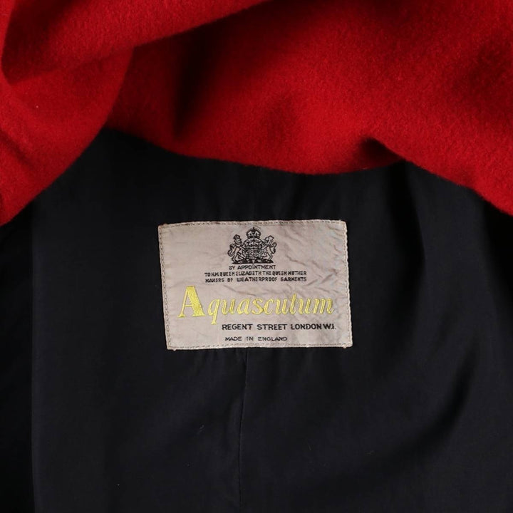Vintage 1970'S Aquascutum Balmacaan coat, made in England, size M, men's unclear navy blue type Vintage Second Hand