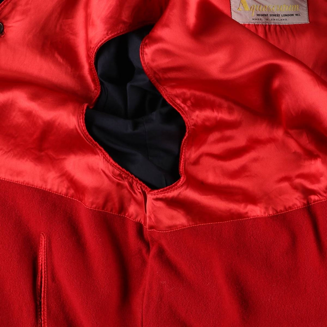 Vintage 1970'S Aquascutum Balmacaan coat, made in England, size M, men's unclear navy blue type Vintage Second Hand