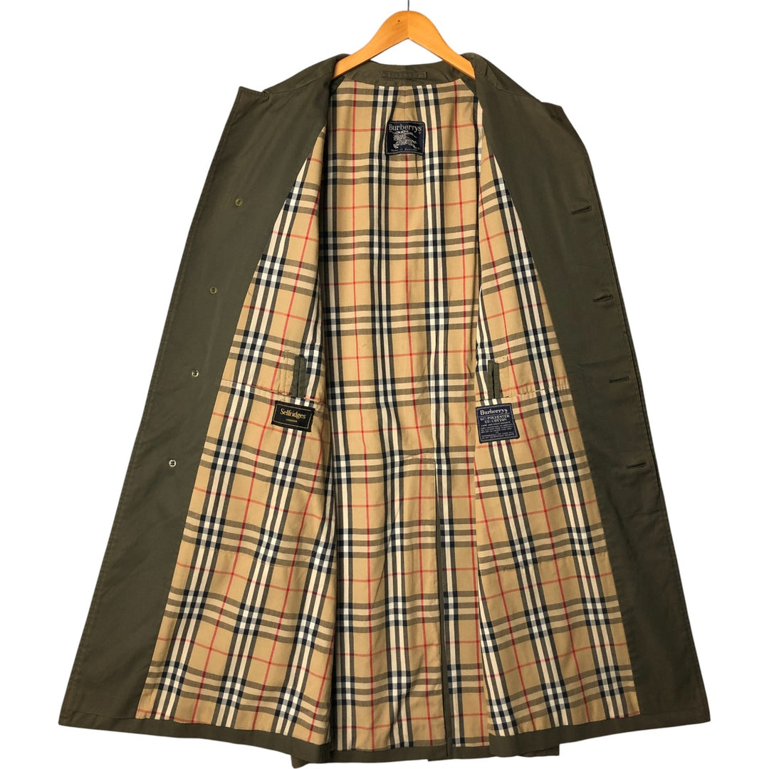 Burberry's Balmacaan coat, men's XL size polyester Khaki type Vintage Second Hand