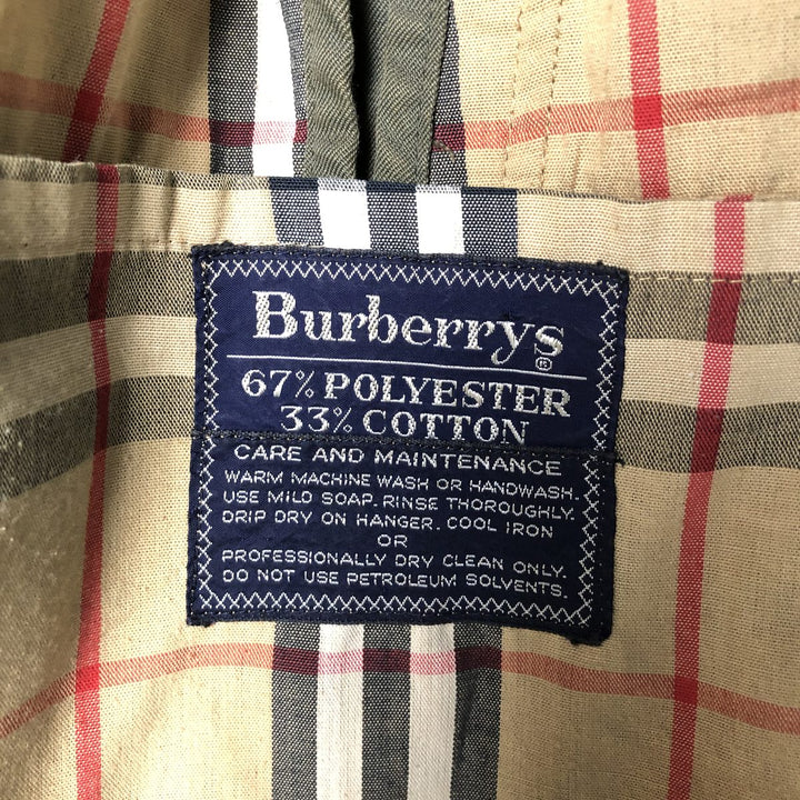 Burberry's Balmacaan coat, men's XL size polyester Khaki type Vintage Second Hand