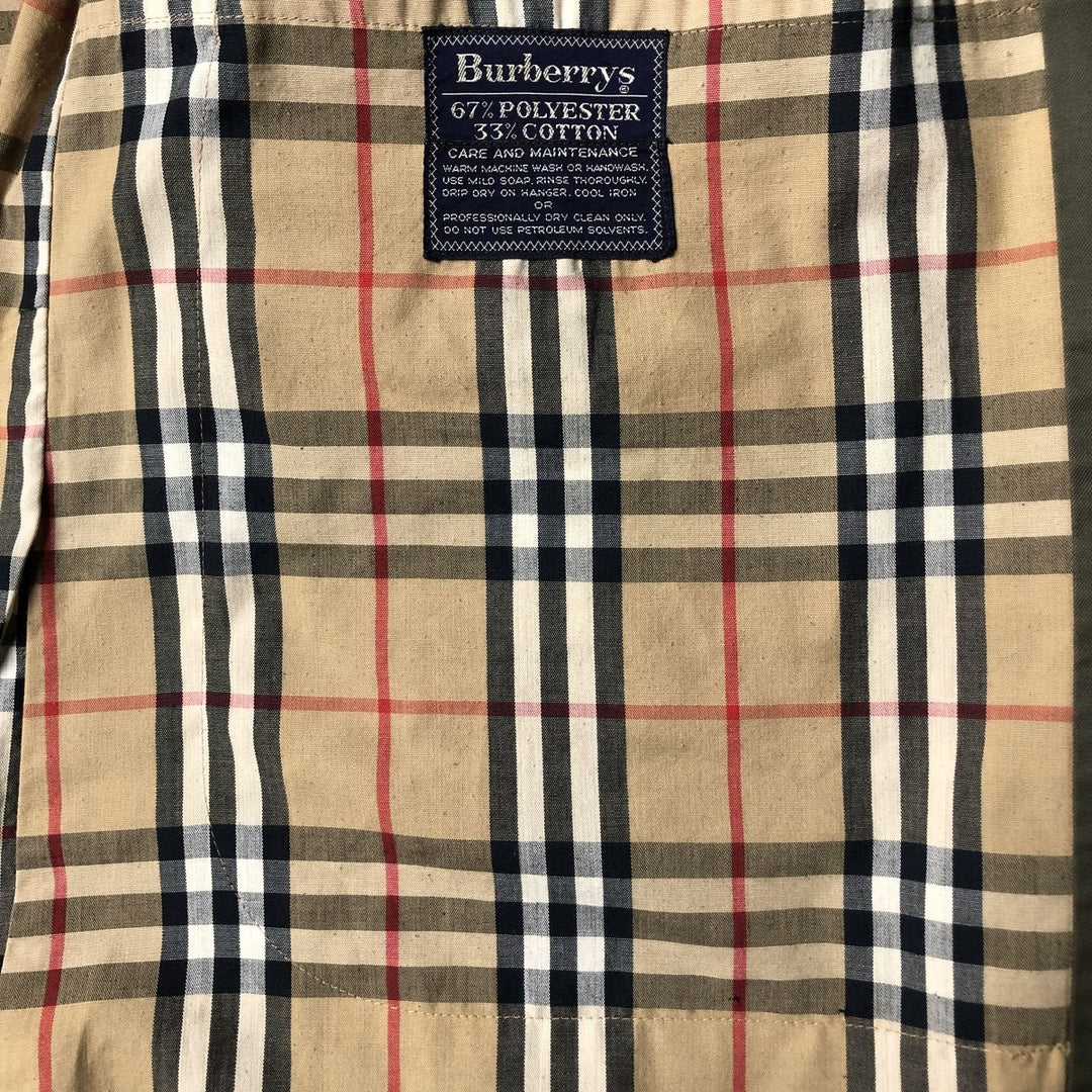 Burberry's Balmacaan coat, men's XL size polyester Khaki type Vintage Second Hand