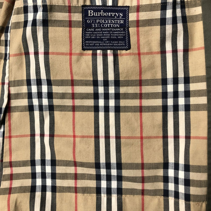 Burberry's Balmacaan coat, men's XL size polyester Khaki type Vintage Second Hand